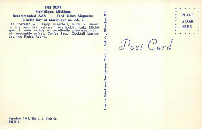 The Surf (Bayside Hotel) - Old Postcard